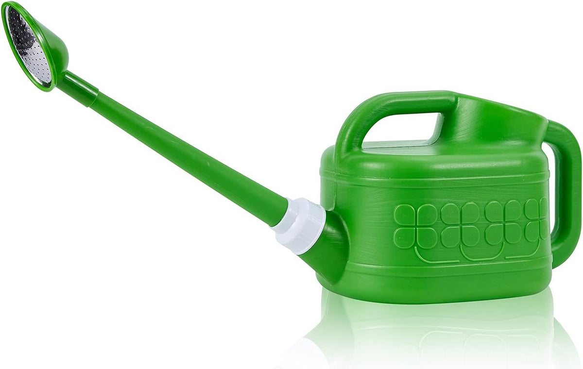 Plastic Watering Can for Indoor & Outdoor Plants 1 Gallon/4-Liter, Ebristar Watering Pot for Garden Flower with Long Spout and Removable 360 Degree Rotation Sprinkler Head, Green