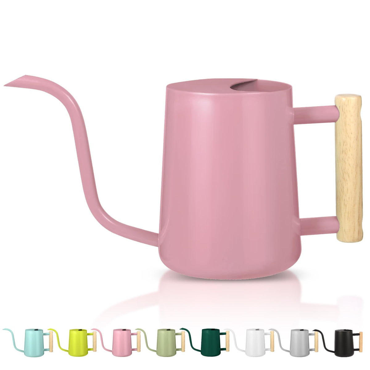 Watering Can Indoor Plants, 35oz Small Stainless Steel Metal Watering Can Modern Decorative Watering Pot with Long Spout for Indoor House Plant Bonsai Garden Flowers (Copper)