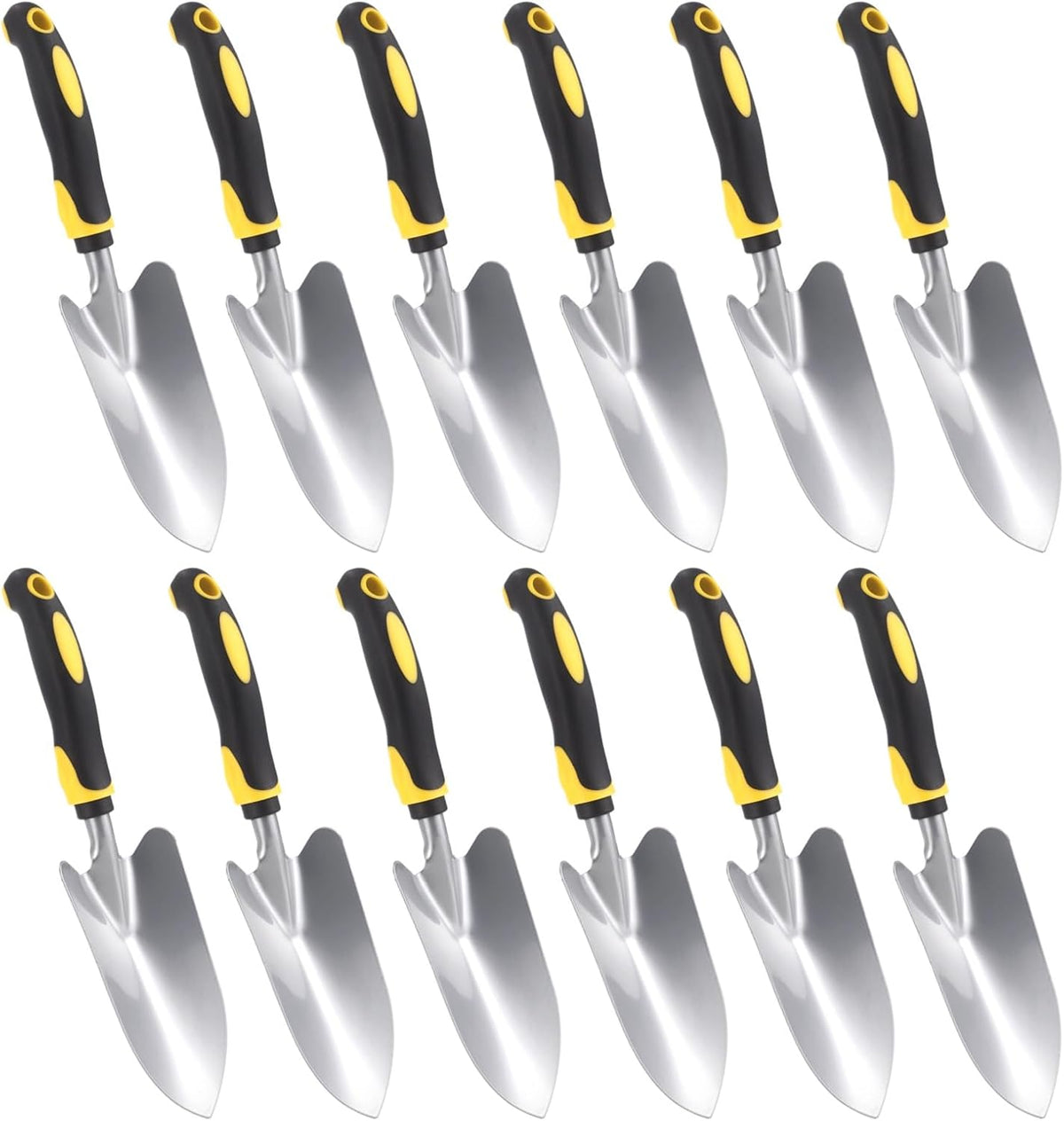 12 Pcs Stainless Steel Gardening Trowel Heavy Duty Metal Trowel Garden Tool
