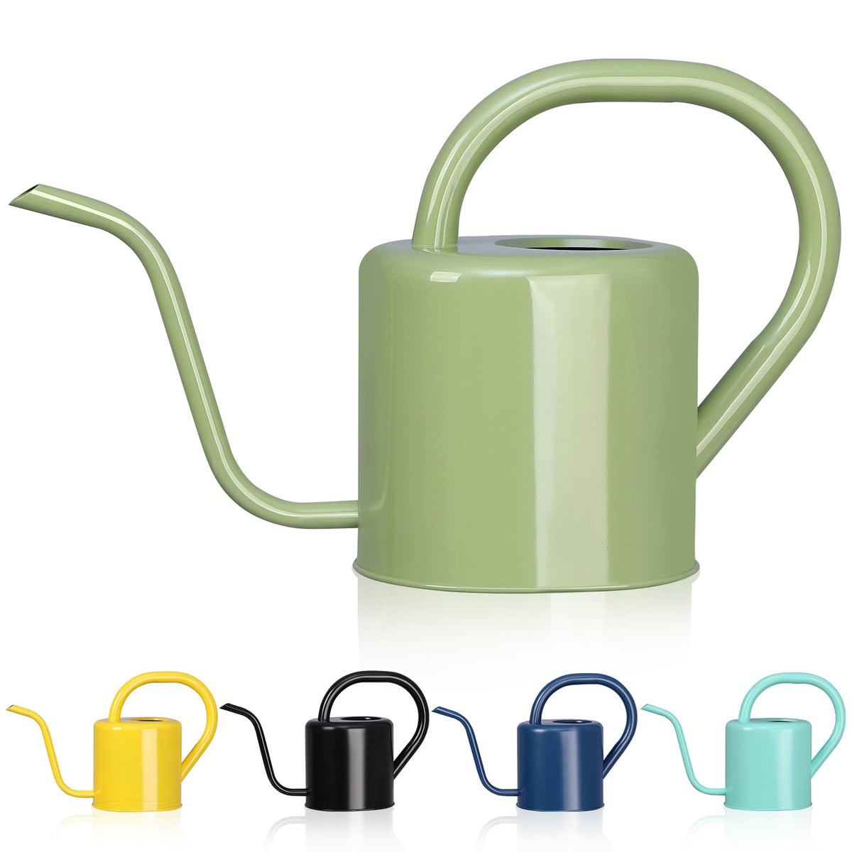 Watering Can, Stainless Steel Watering Can for Indoor & Outdoor Plants, 1L/35oz Long Spout Water Can with Handle, Rust-Proof Plant Watering Pot for House Plants, Garden Flowers