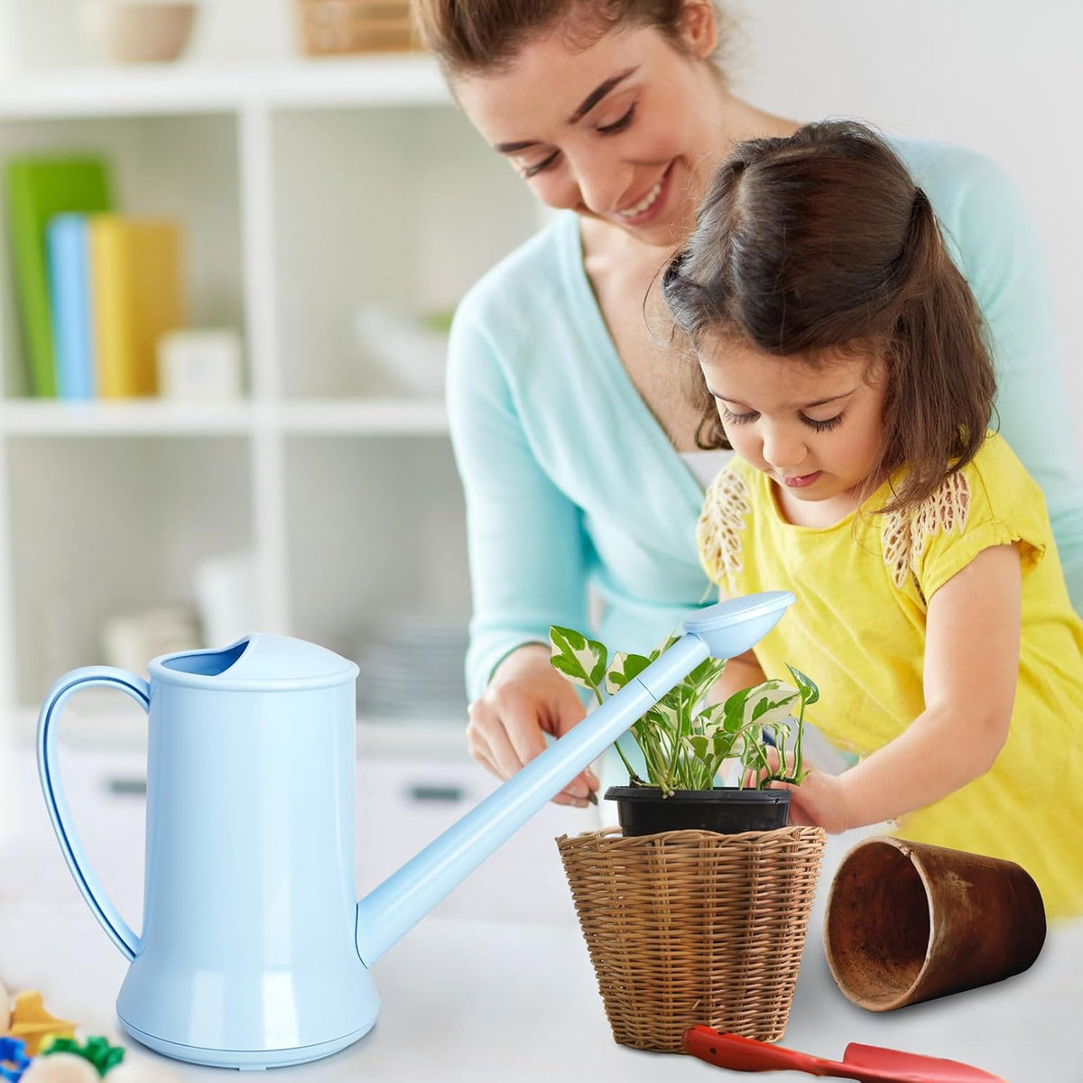 XXXFLOWER 1/2 Gallon Indoor Plant Watering Can Blue 67oz