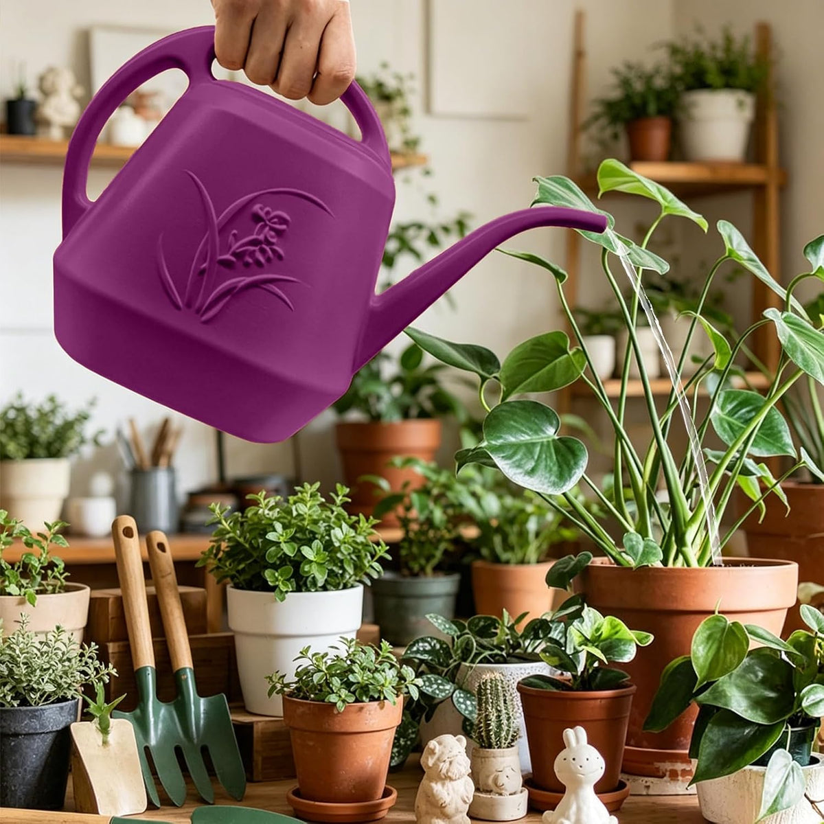 Plant Watering Can Grip- Rose Red - 1/2 Gallon