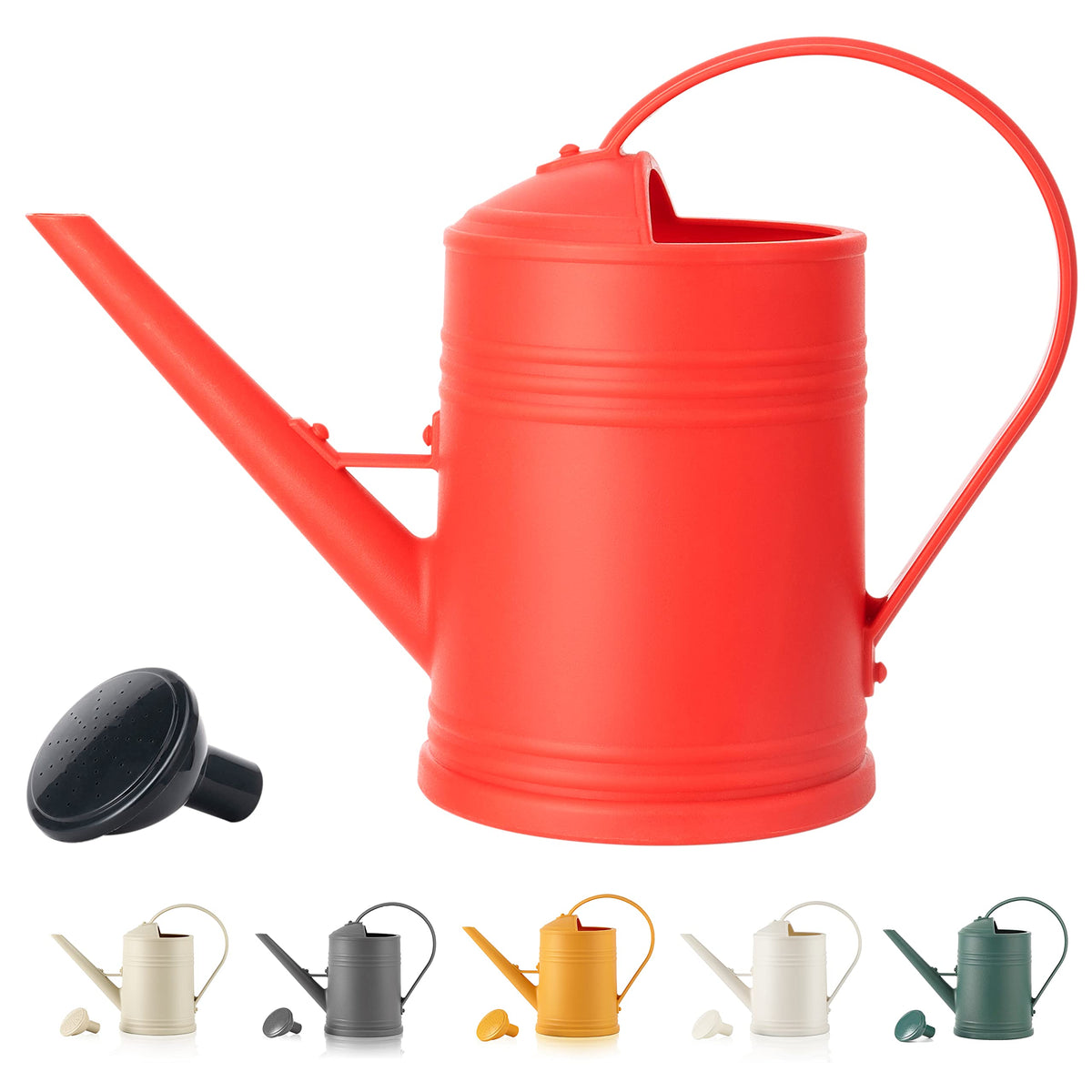 Plastic Indoor Watering Can with Sprinkler Head - 68 oz, 1/2 Gallons