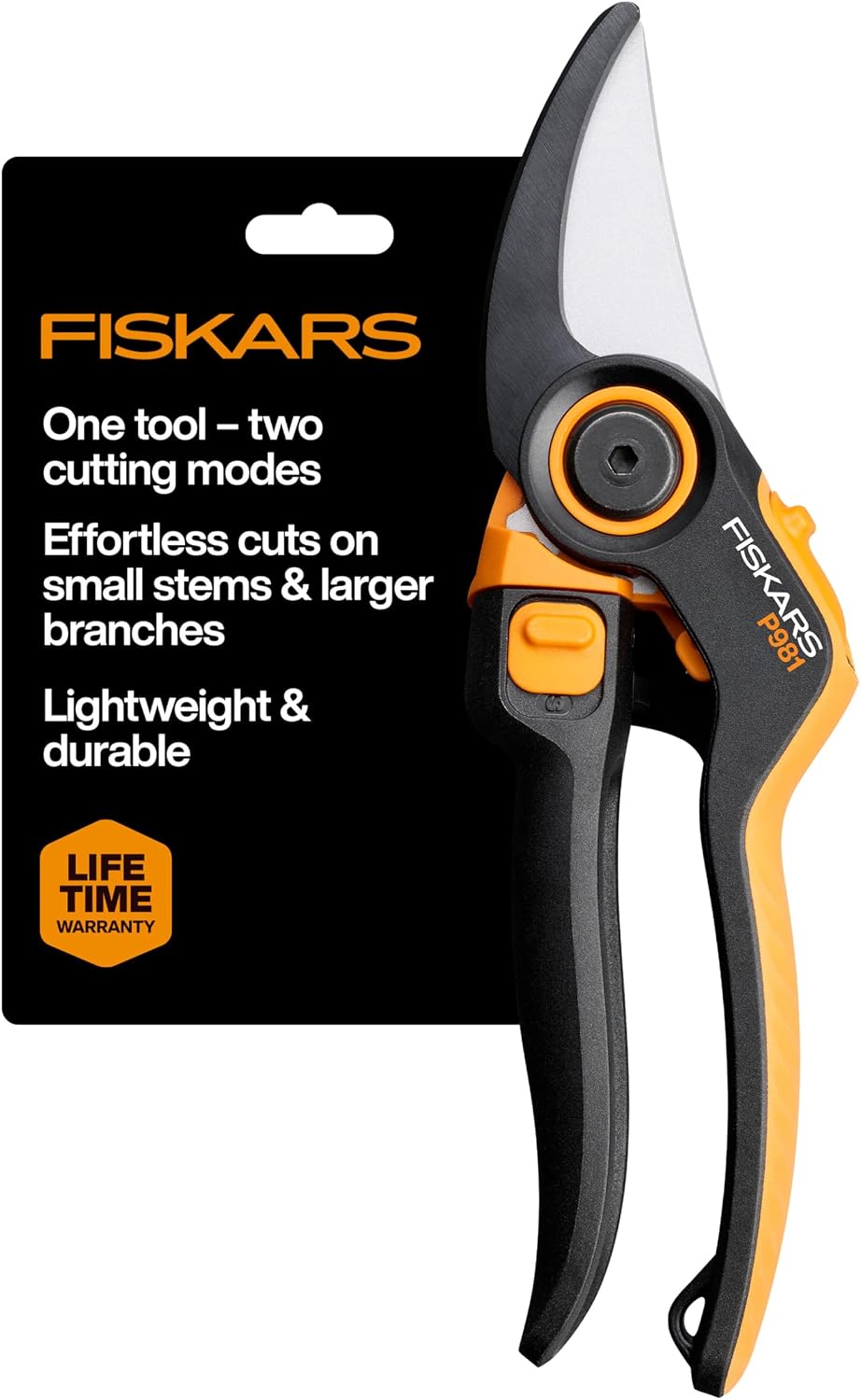 Fiskars SoftGrip Bypass Pruning Shears, 5/8" Cut Capacity Garden Clippers