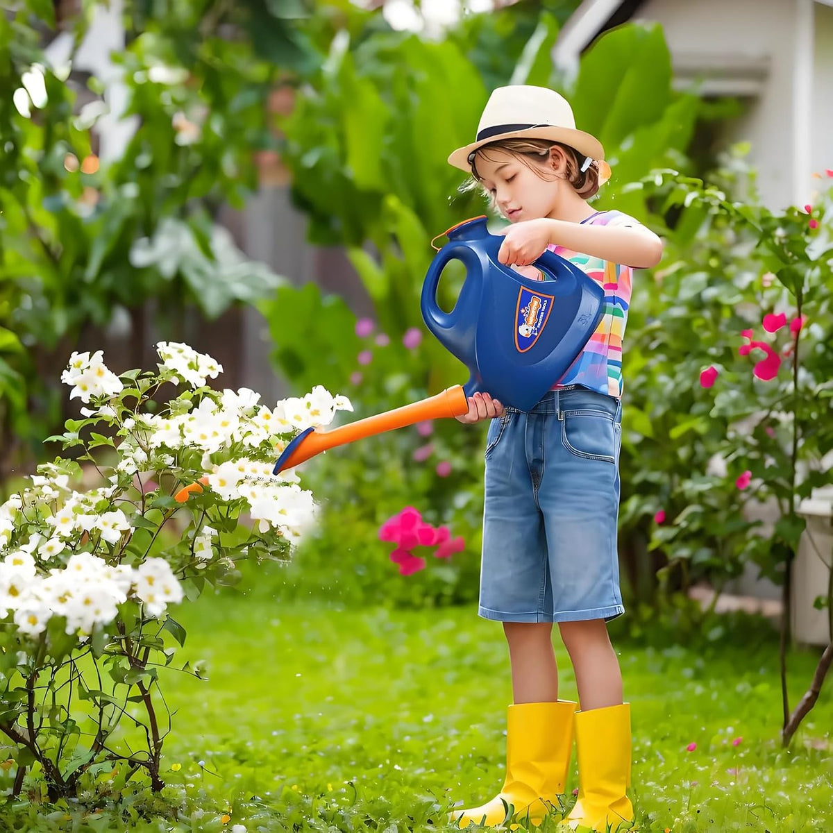 WADFOW 1.32 Gallon Watering Can for Indoor & Outdoor, Watering Cans with Detachable Nozzle, Long Spout Watering Can for Indoor Plants Garden Flowers, 5L/170OZ