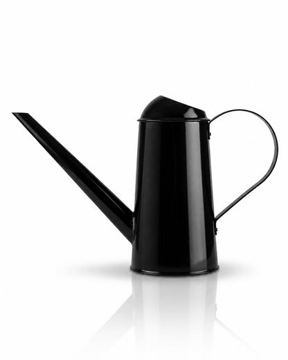Bamworld Metal Watering Can Indoor Plants with Long Spout 1/2 Gallon Black