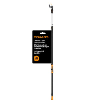 Fiskars 8-12 Ft Extendable 2-in-1 Tree Pruner & Pole Saw with Rotating Head
