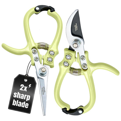 Modern Sprout Hand Pruners+Shears Set w/Blister - Gardening Tools - Sage
