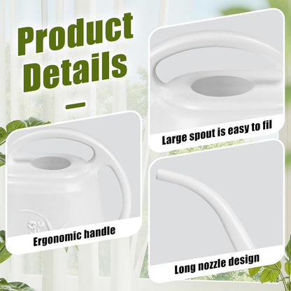 Plastic Watering Can - White Color - 1 Gallon