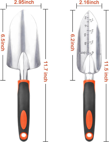 Garden Shovel Trowel Garden Tool Set, 2 Pack Wide Garden Trowel Hand Shovel