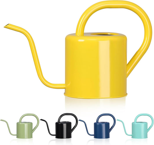 Watering Can, Stainless Steel Watering Can for Indoor & Outdoor Plants, 1L/35oz Long Spout Water Can with Handle, Rust-Proof Plant Watering Pot for House Plants, Garden Flowers
