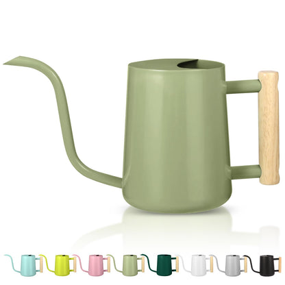 Watering Can Indoor Plants, 35oz Small Stainless Steel Metal Watering Can Modern Decorative Watering Pot with Long Spout for Indoor House Plant Bonsai Garden Flowers (Copper)
