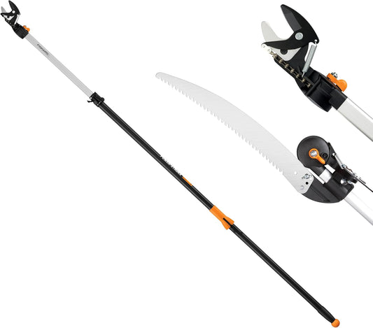 Fiskars 8-12 Ft Extendable 2-in-1 Tree Pruner & Pole Saw with Rotating Head