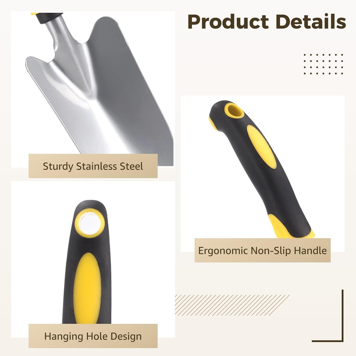 12 Pcs Stainless Steel Gardening Trowel Heavy Duty Metal Trowel Garden Tool