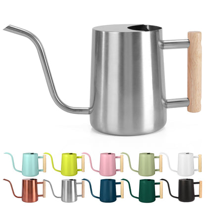 Watering Can Indoor Plants, 35oz Small Stainless Steel Metal Watering Can Modern Decorative Watering Pot with Long Spout for Indoor House Plant Bonsai Garden Flowers (Copper)