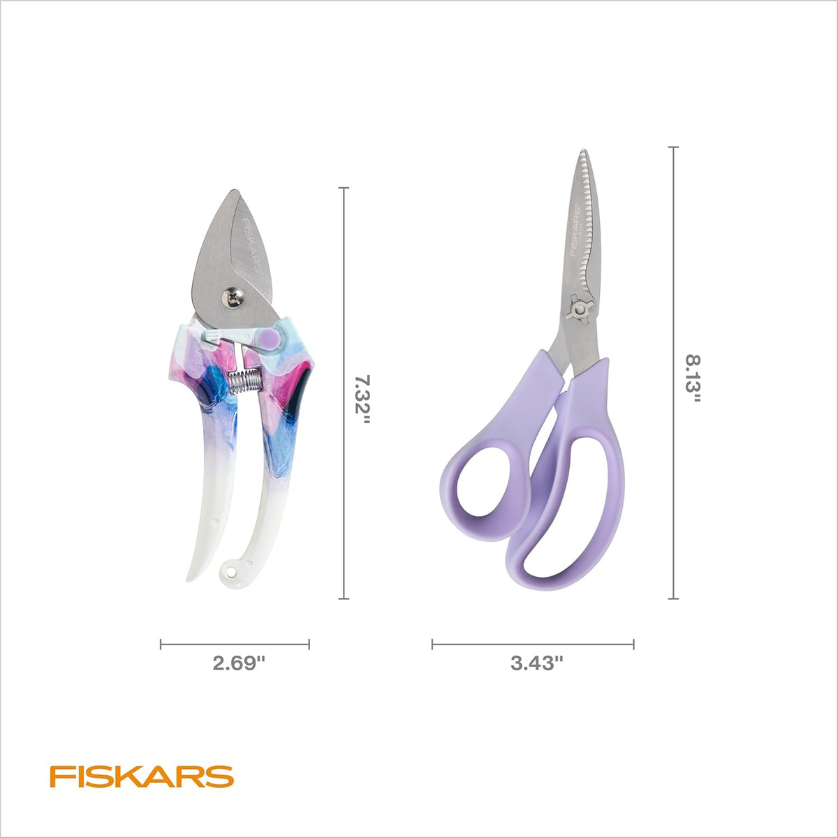 Fiskars 2-Piece Garden Tool Set, Pruning Shears & Vegetable Scissors