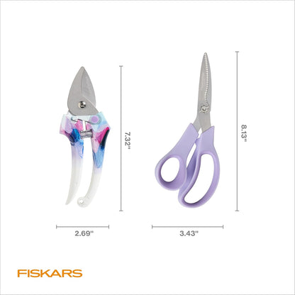 Fiskars 2-Piece Garden Tool Set, Pruning Shears & Vegetable Scissors