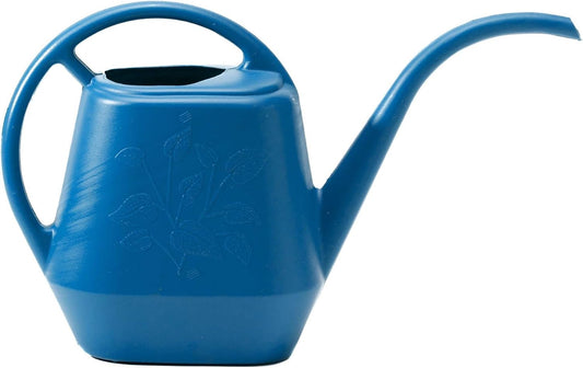 Bloem Aqua Rite Watering Can: 56 Oz - Classic Blue - Large Capacity, Extra Long Spout, Durable Plastic, One Piece Construction, for Indoor & Outdoor Use, Gardening
