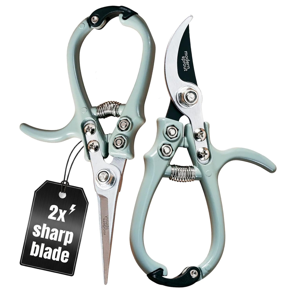 Modern Sprout Hand Pruners+Shears Set w/Blister - Gardening Tools - Sage