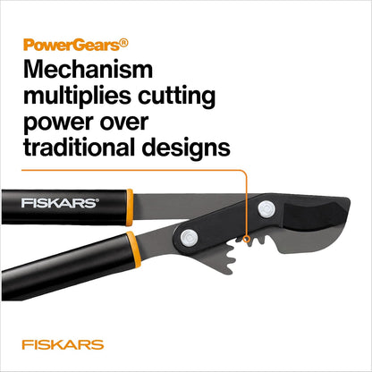 Fiskars 32” PowerGear Garden Bypass Loppers, Tree Trimmer, 2" Cut Capacity