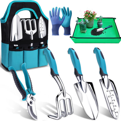 Kynup Garden Tool Set, Heavy Duty Aluminum Gardening Tools with Storage Bag