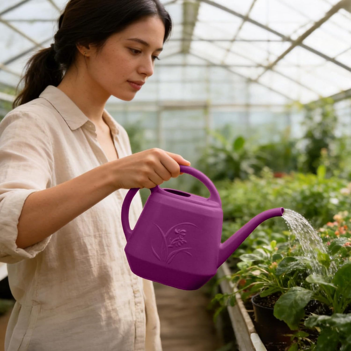 Plant Watering Can Grip- Rose Red - 1/2 Gallon