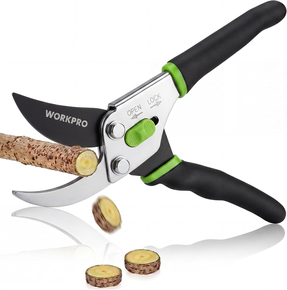 WORKPRO Pruning Shears, Garden Clippers with 5/8" Cut Capacity, 8.5" Bypass