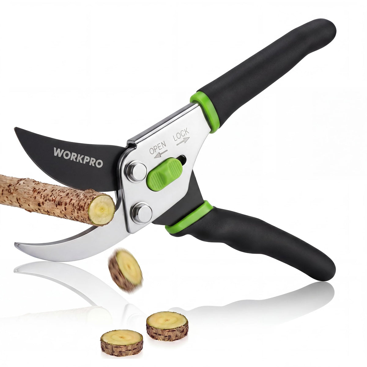 WORKPRO Pruning Shears, Garden Clippers with 5/8" Cut Capacity, 8.5" Bypass