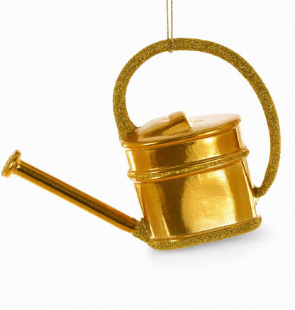 The Bridge Collection Glass English Watering Can Ornament - 3"
