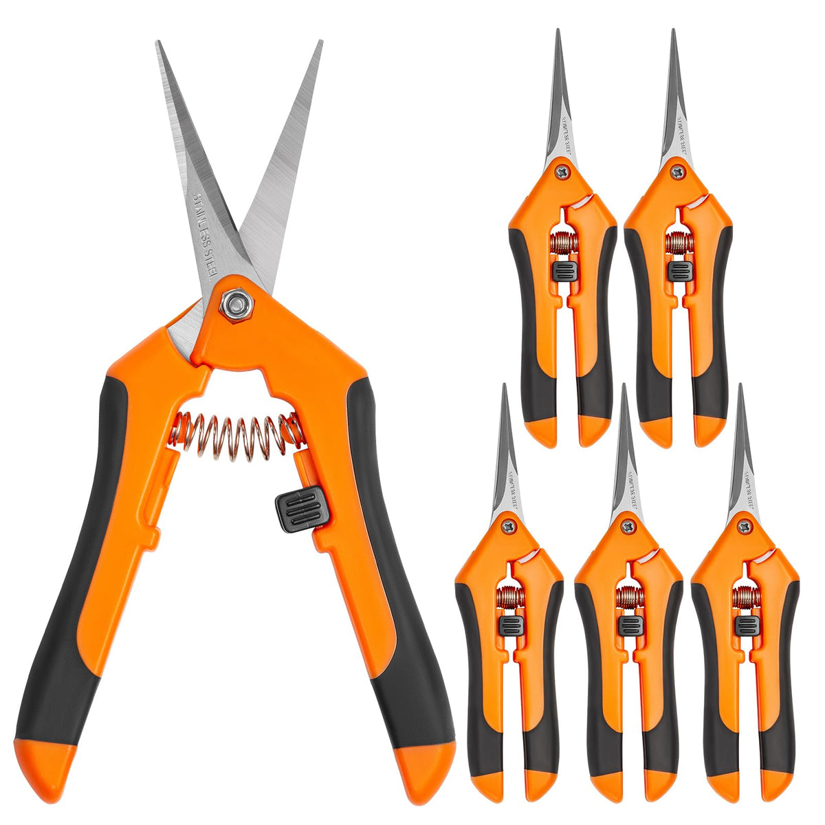 GROWNEER 3 Pack Garden Scissors kit Professional Garden Pruning Shears Stainless Steel Garden Shears Gardening Clippers Flower Plant Scissors Tools Arthritis Weak Hand Pruner Work 3 Times Easier