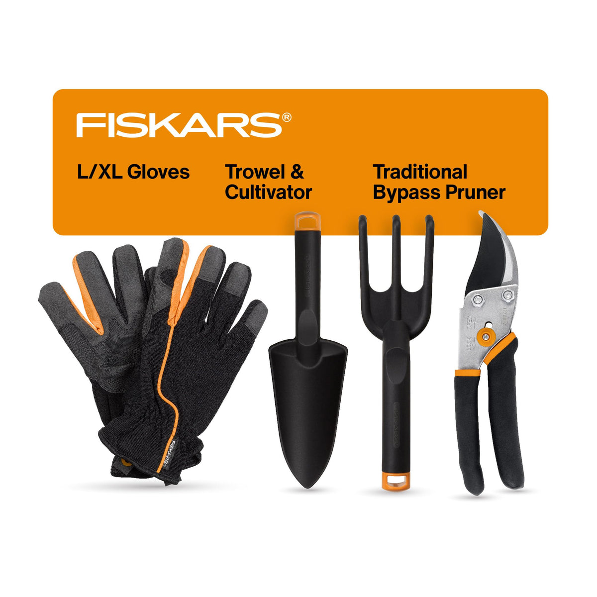 Fiskars 2-Piece Garden Tool Set, Pruning Shears & Vegetable Scissors