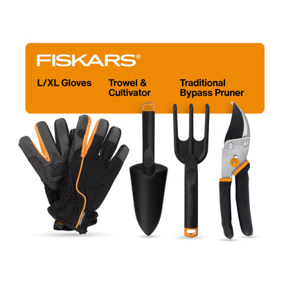 Fiskars 2-Piece Garden Tool Set, Pruning Shears & Vegetable Scissors